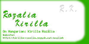 rozalia kirilla business card